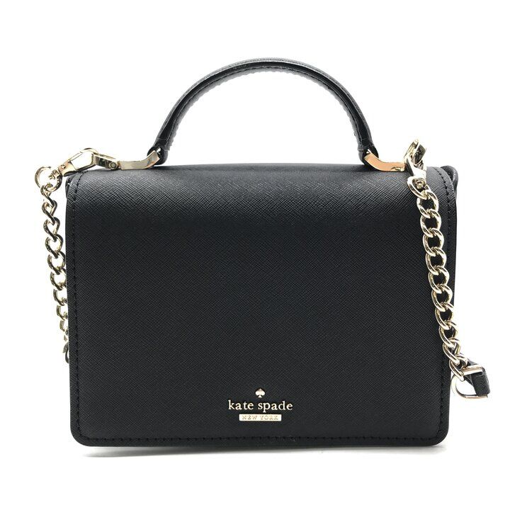 ♠︎ケイトスペード♠︎レザーバッグ　本革♠︎ショルダーバッグ　ハンドバッグ　2ウェイ 未使用保管品 kate spade ケイトスペード レザー ロゴ ゴールド金具
