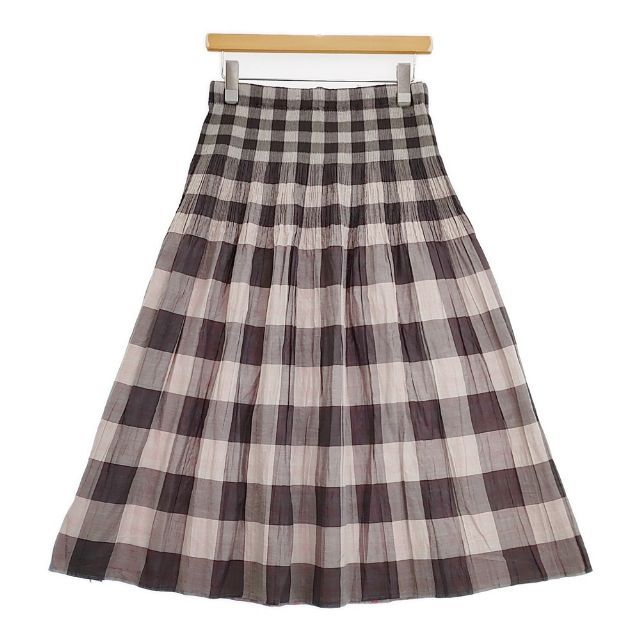 Haat ISSEY MIYAKE コットンシルク リバーシブル チェックギャザー