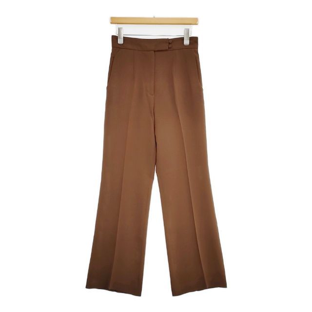 Mame Kurogouchi High Waisted Center Creased Suit Trousers 定価46200円 ハイウエスト パンツ ブラウン レディース マメクロゴウチ【中古】6-0513G∞