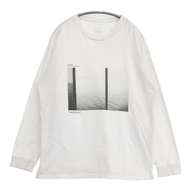 Toujours Photo Print long Sleeve T-shirt フォトプリント グラフィックプリント 定価28600円 長袖Ｔシャツ カットソー ロンＴ 24SS ホワイト レディース トゥジュー【中古】6-0513M∞