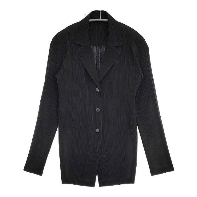ISSEY MIYAKE プリーツ IM43FD431 ジャケット ブラック レディース イッセイミヤケ【中古】6-0513M∞