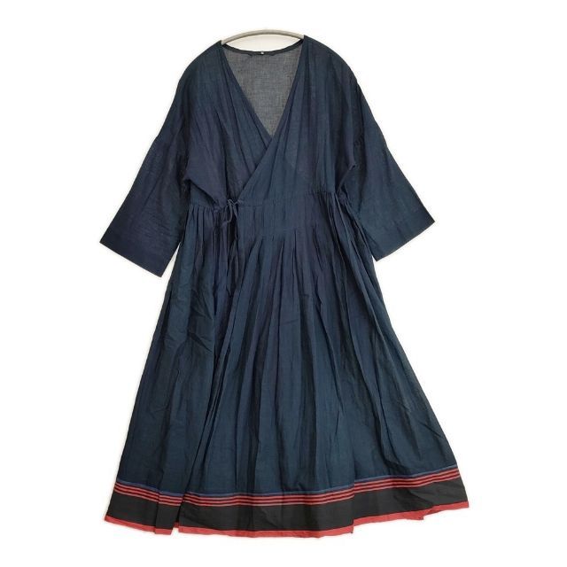 45R/45rpm コットン インディゴ カシュクール ワンピース ネイビー レディース フォーティーファイブアールピーエム【中古】6-0513M∞