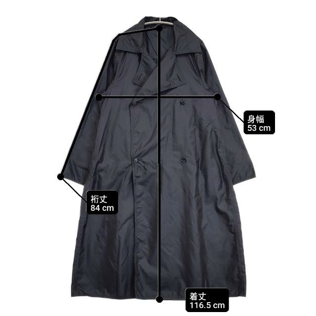 45R/45rpm 240ナイロンのコート サイズ2 定価46200円 ベルト付き