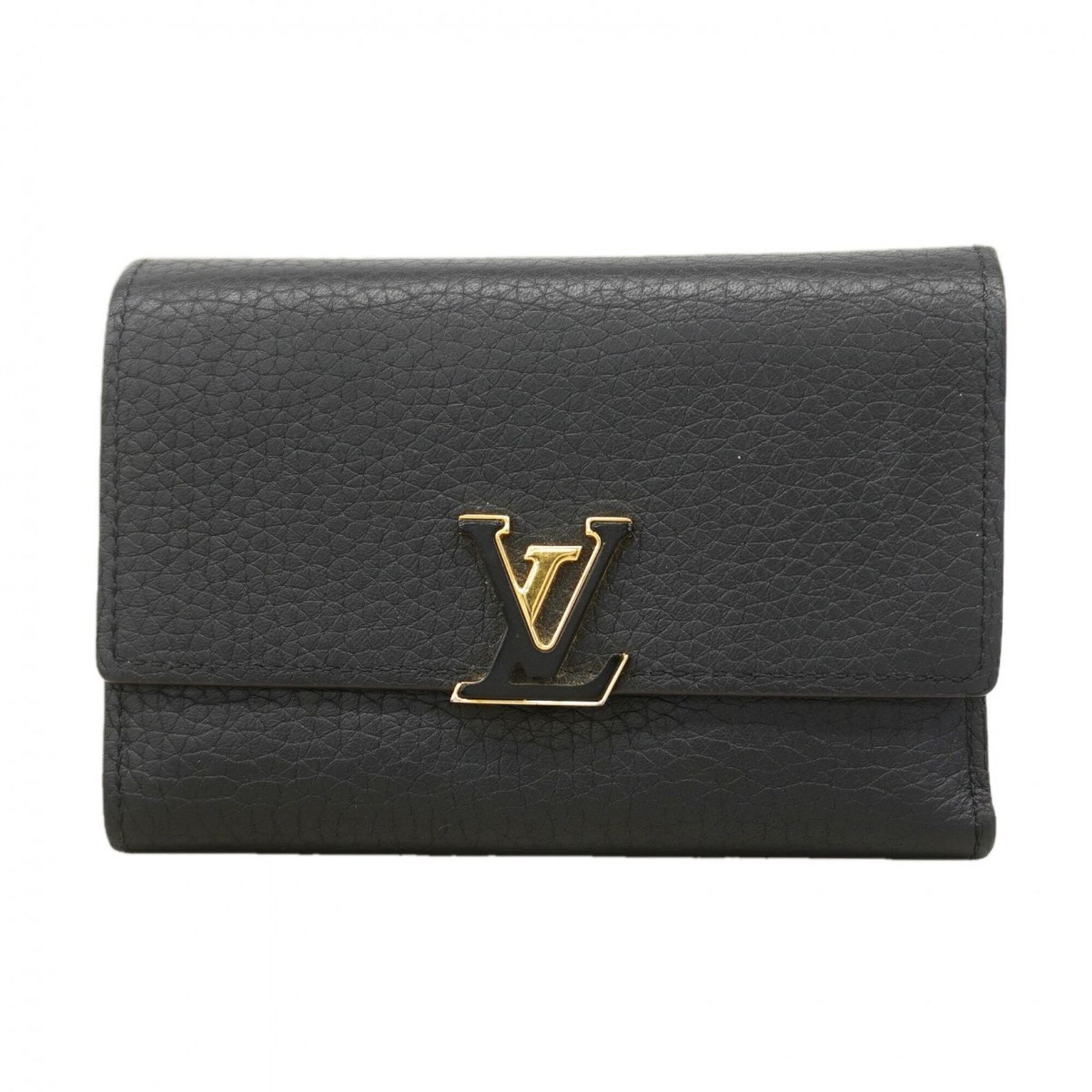 ルイ・ヴィトン(Louis Vuitton) ルイ・ヴィトン 三つ折り財布 トリヨン ポルトフォイユカプシーヌコンパクト M62157 ノワールレディース