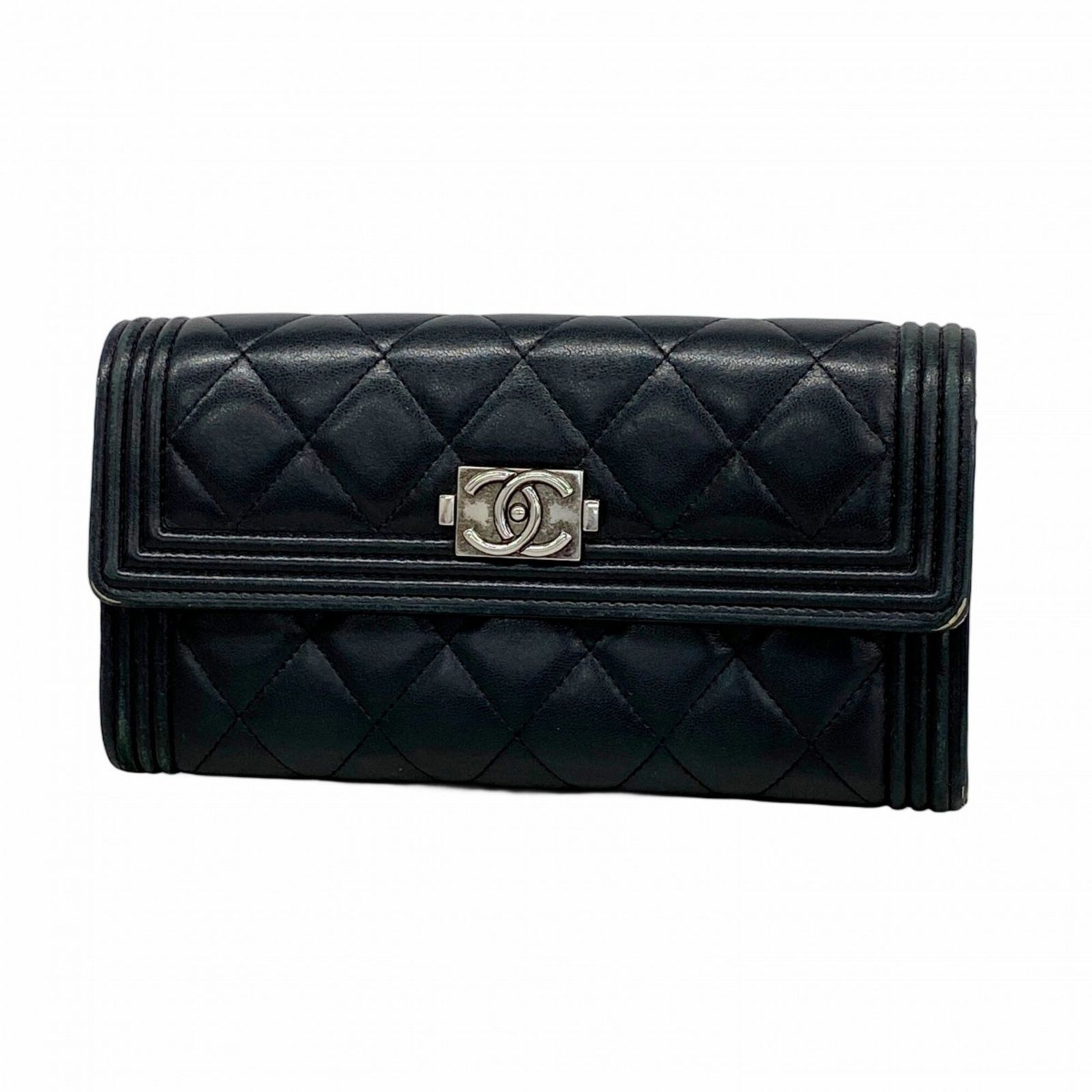 シャネル(Chanel) シャネル 長財布 ボーイシャネル ラムスキン