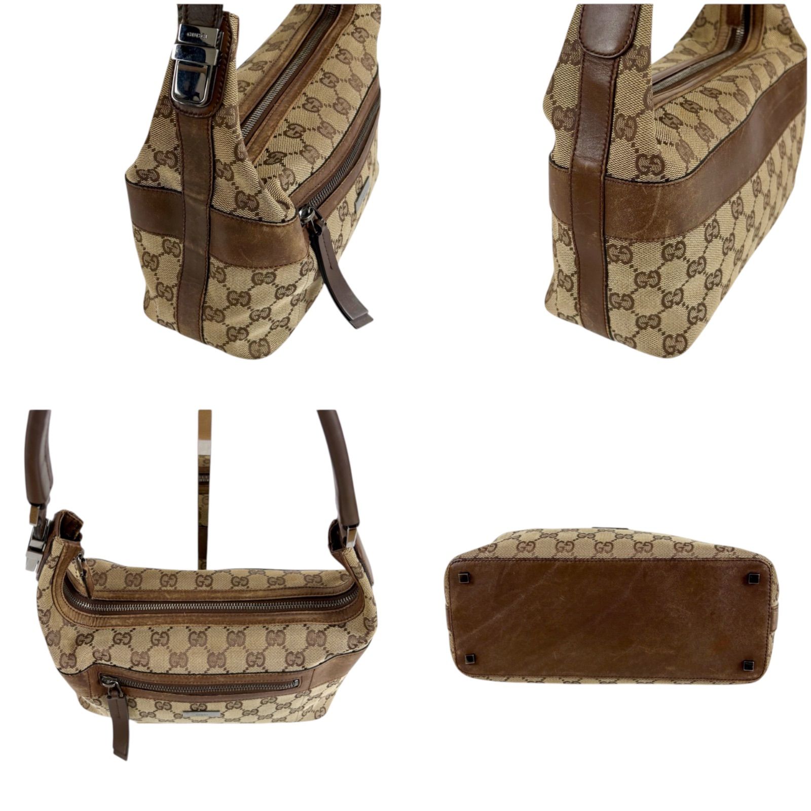 GUCCI グッチ レザー ワンショルダーバッグ ブラウン 保存袋付