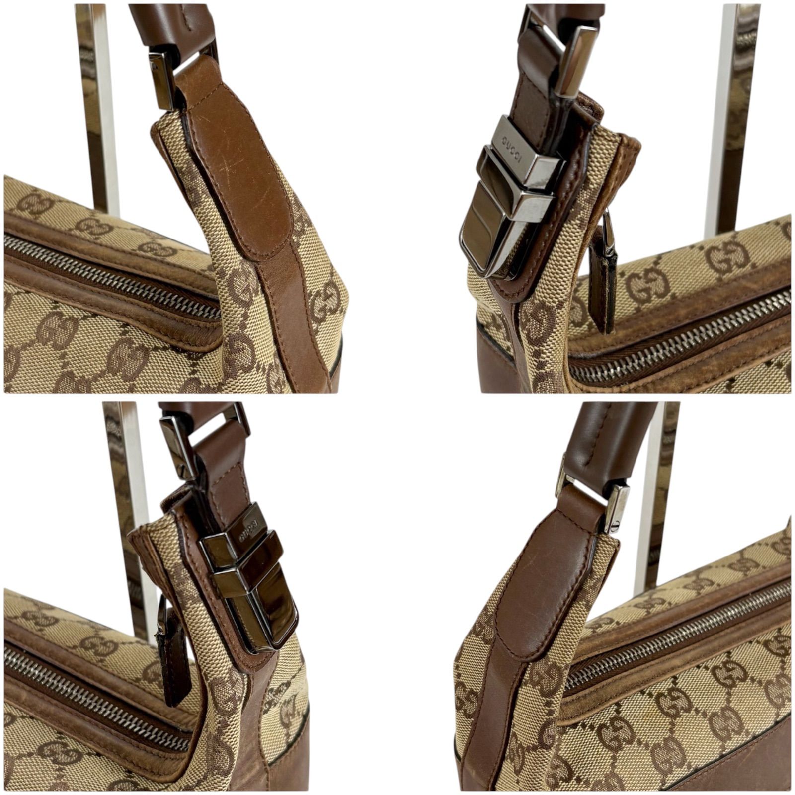 GUCCI グッチ ワンショルダーバッグ ホーボーバッグ ブラウン GG 