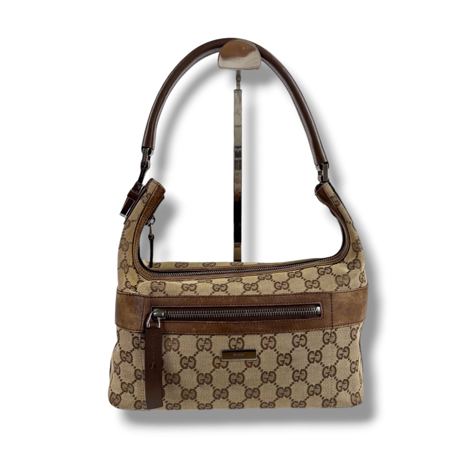 GUCCI グッチ レザー ワンショルダーバッグ ブラウン 保存袋付