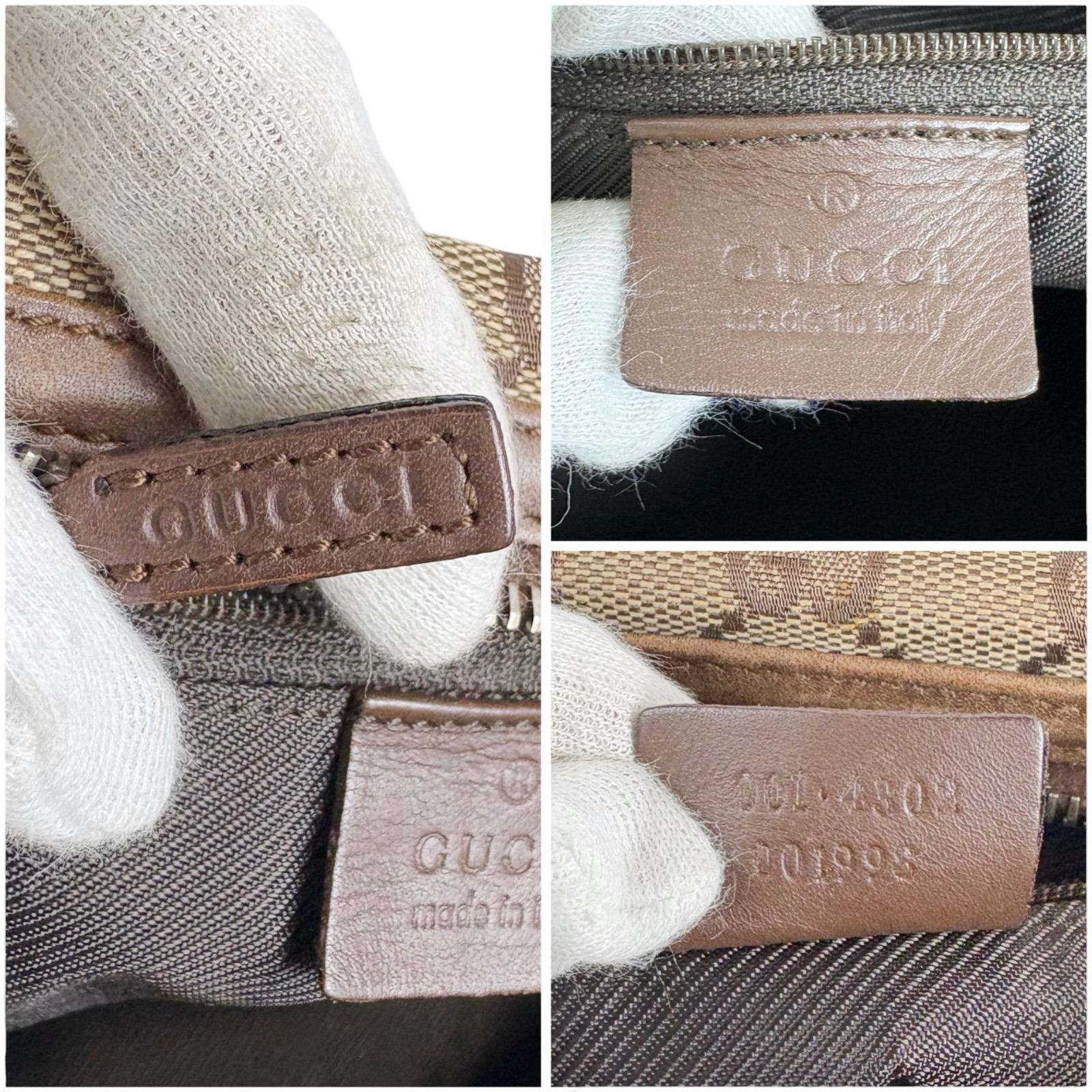 GUCCI グッチ ワンショルダーバッグ ホーボーバッグ ブラウン GG 