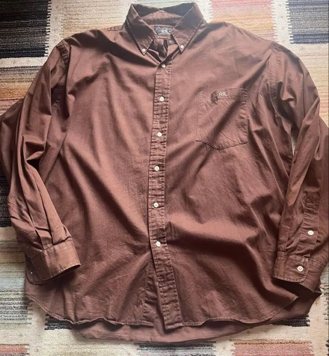 90s RRL(ダブルアールエル) BD刺繍シャツ