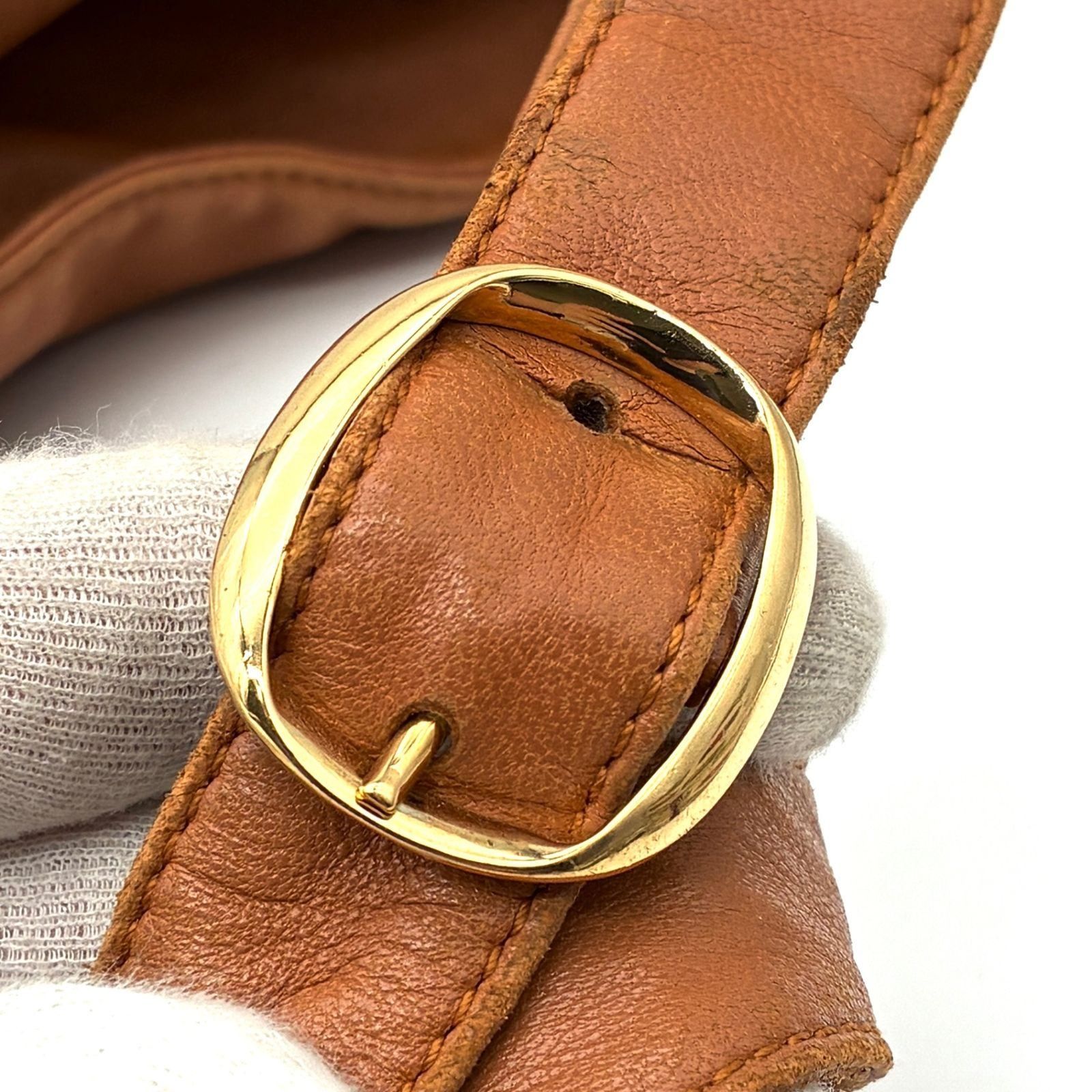 ヴィンテージ LOEWE ロエベ フラメンコ ショルダーバッグ 巾着 斜め 