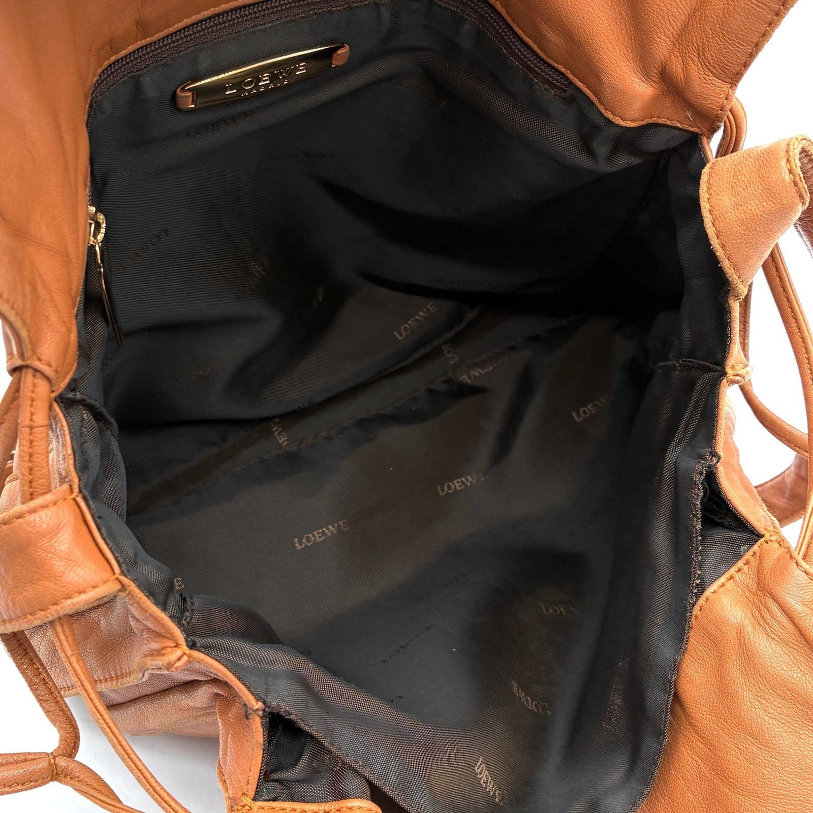 ヴィンテージ LOEWE ロエベ フラメンコ ショルダーバッグ 巾着 斜め 
