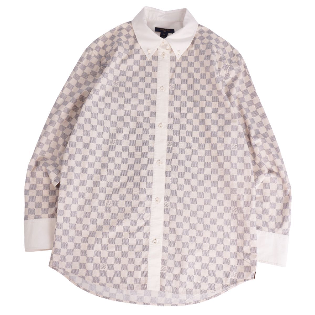 美品 ルイヴィトン LOUIS VUITTON シャツ ロングスリーブ ダミエ
