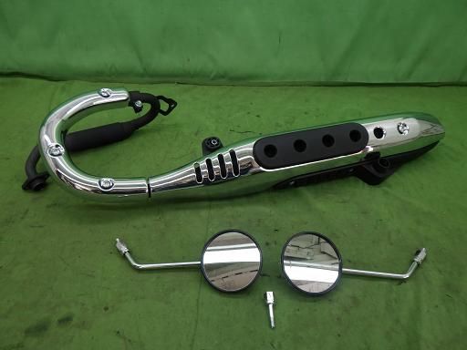 【中古】ダックス 純正 マフラー サイドミラー左右 セット