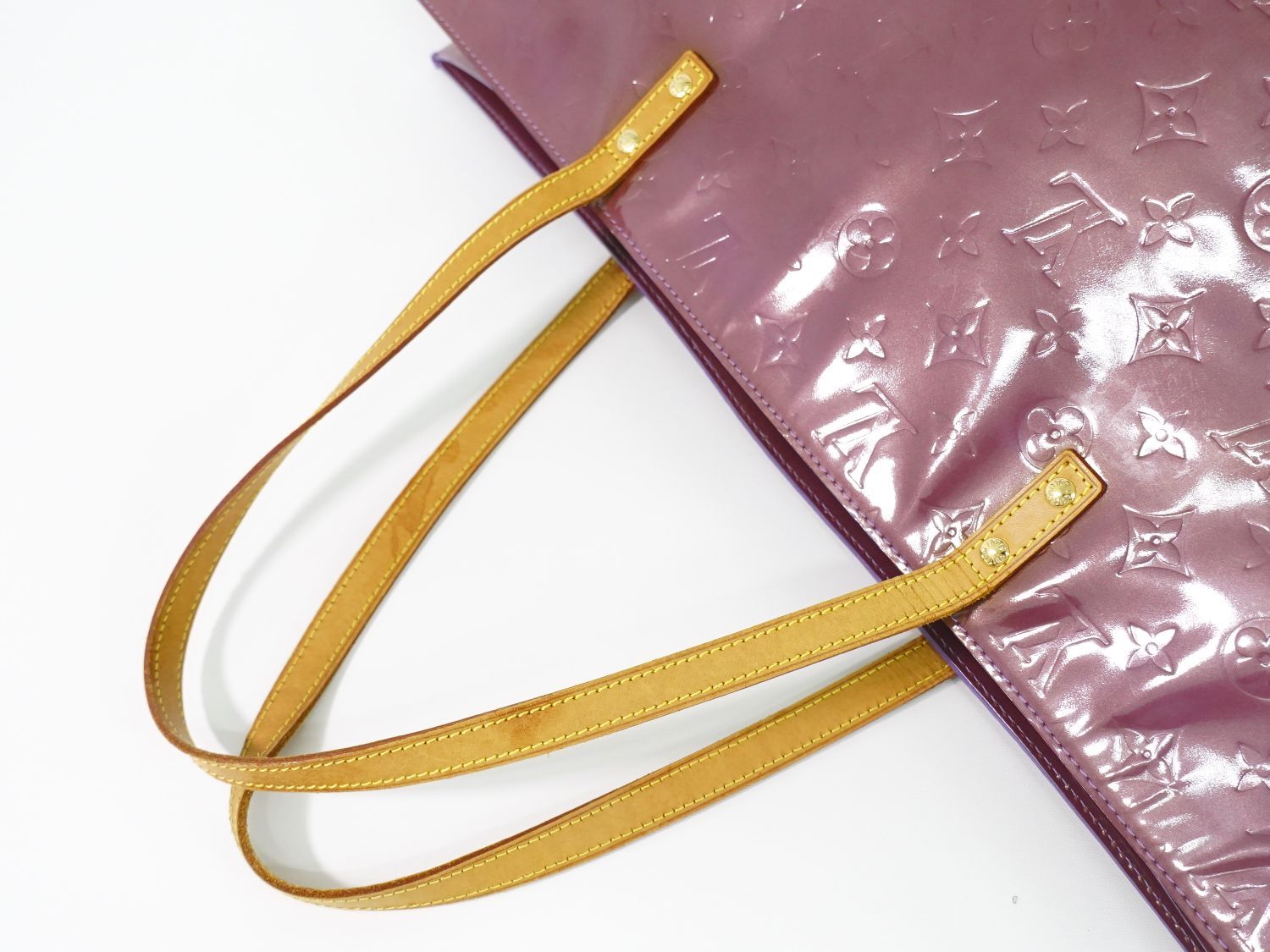 本物 ルイヴィトン LOUIS VUITTON LV リード GM ヴェルニ レザー 