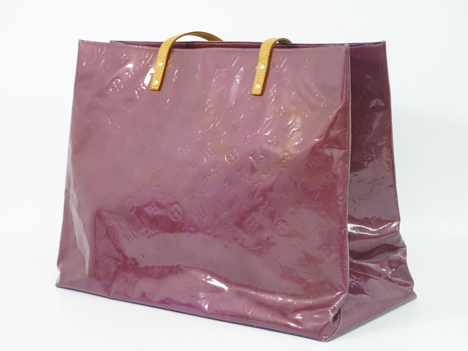 本物 ルイヴィトン LOUIS VUITTON LV リード GM ヴェルニ レザー 