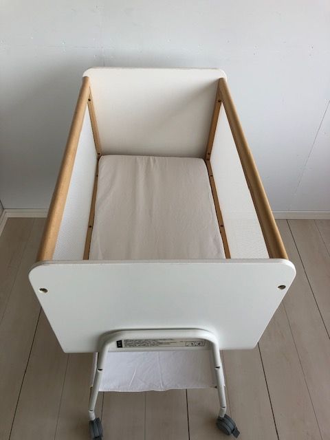 クリーニング済み 説明書付 wagon リリワゴン2 ベビーベッド マット付