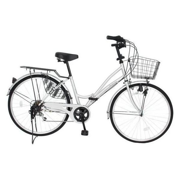 21テクノロジー 26インチ MC266 ピュアシルバー 自転車 シティサイクル 