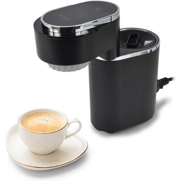 THANKO 小型エスプレッソメーカー ミニバリ ESPR25HBK エスプレッソマシン 家庭用 小型 コーヒー 1杯 一人分 カプチーノ