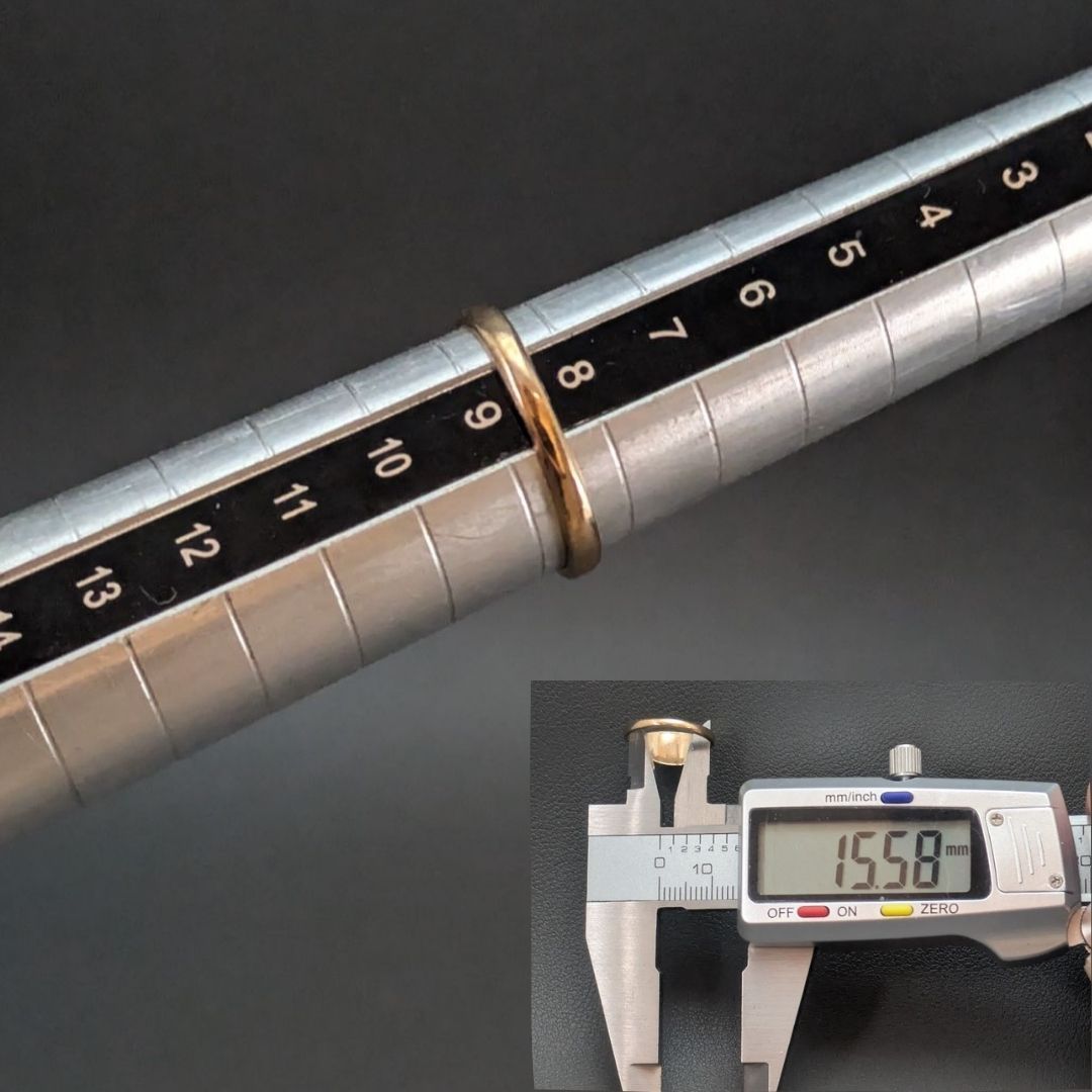 ヴィンテージ 18K HGE イニシャル 「H」 8.5号 シグネットリング ピンキーリング ゴールドカラー 18金厚メッキ アンカス社 メンズ レディース