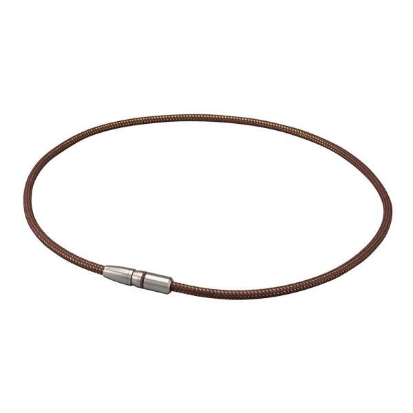 ファイテン(phiten) ネックレス RAKUWA磁気チタンネックレス BULLET ブラウン/ゴールド 50cm