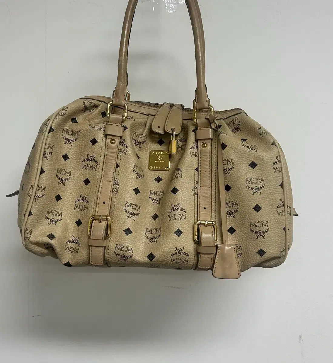 MCM ボストンバッグ ベージュ ショルダーバッグ