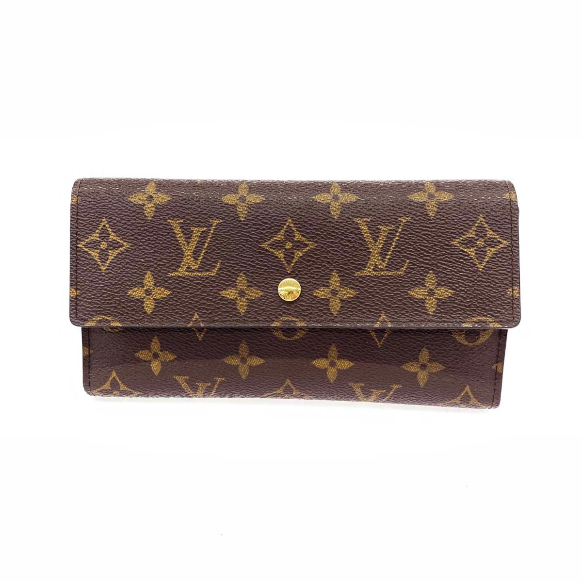 LOUIS VUITTON ルイヴィトン 三つ折り長財布/ポルトトレゾールインターナショナル モノグラム/TH0051 M61215 ブラウン レディース / 240001167467