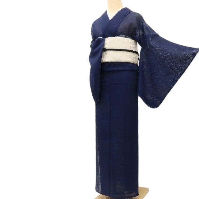 百華❀Y5001◇新品 仕付け糸付 夏着物 正絹 手縫い仕立て 縦絽 小紋 色