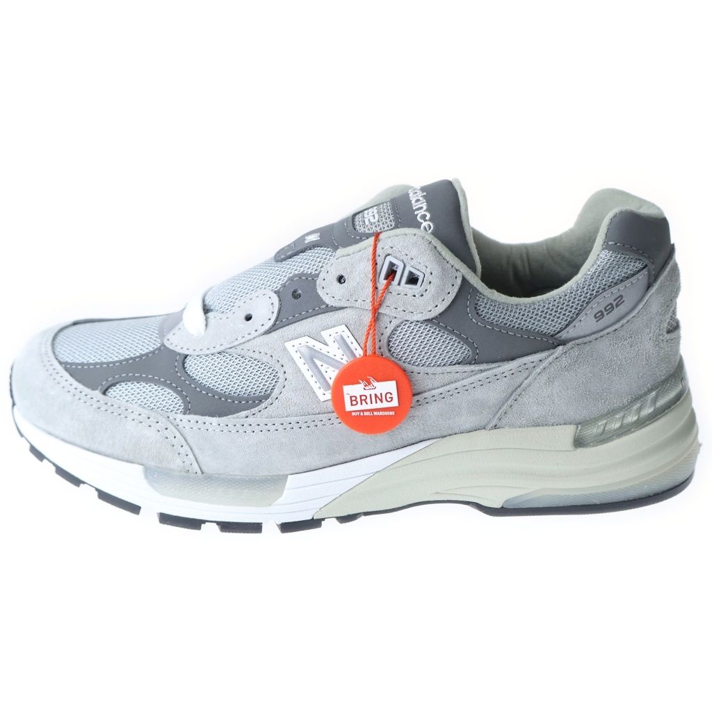 New Balance (ニューバランス) 992 Made in USA スエード メッシュ ロゴ ローカットスニーカー