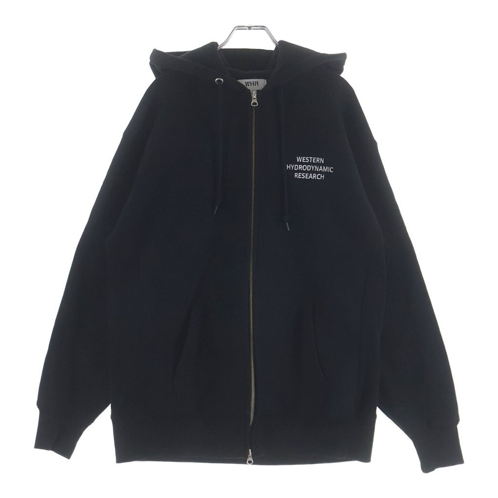WESTERN HYDRODYNAMIC RESEARCH (ウェスタンハイドロダイナミックリサーチ) WHR-ZIP HOODIE ロゴ刺繍 ジップアップ パーカー ブラック 11,622円