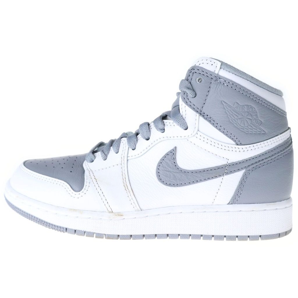 NIKE (ナイキ) AIR JORDAN 1 RETRO HIGH OG GS 575441-037 エア ジョーダン 1 オリジナル ユースサイズ ハイカットスニーカー ホワイト/グレー US5Y/23.5cm