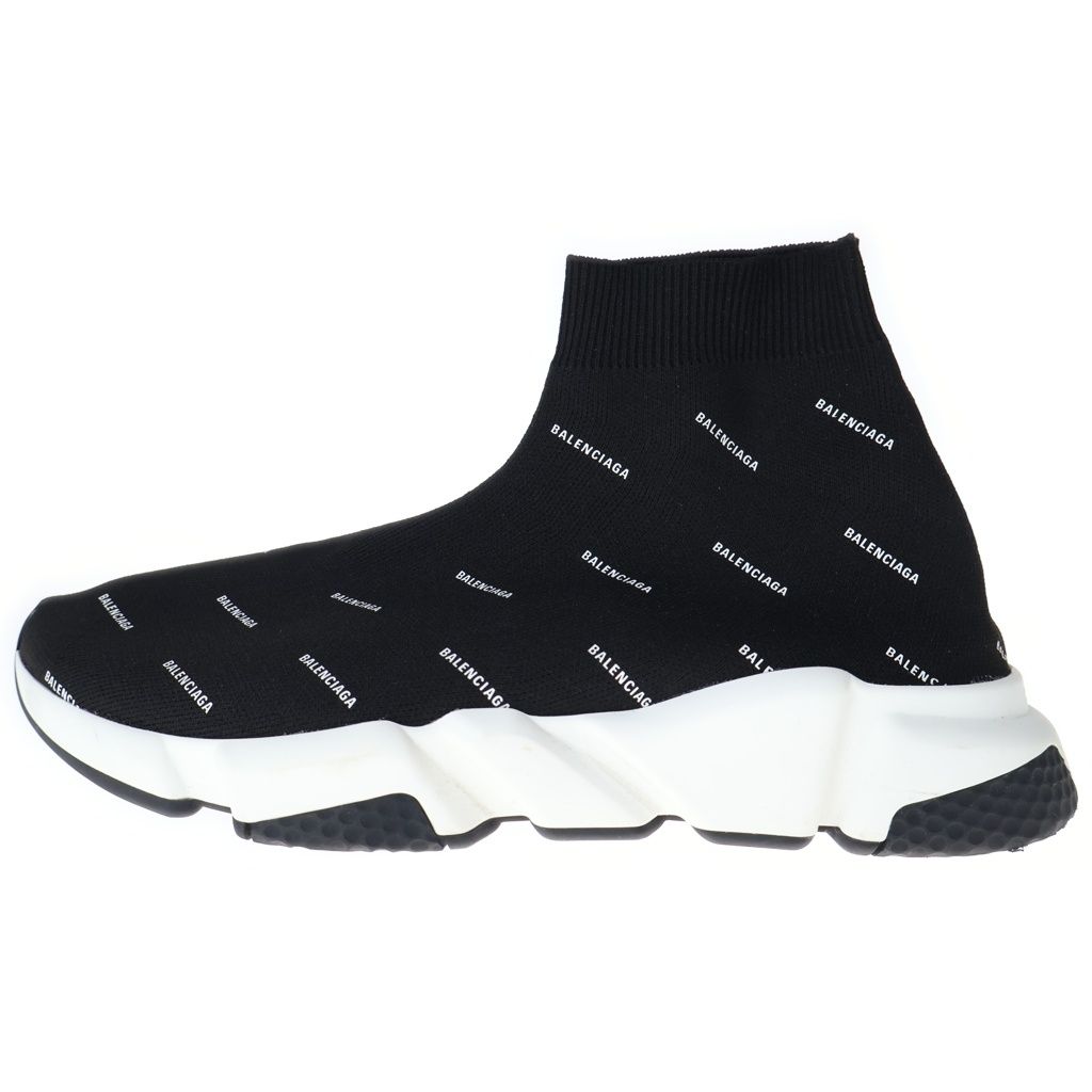 BALENCIAGA (バレンシアガ) Speed Trainer Logo Print スピードトレーナー ソックスミッドカットスニーカー ブラック 530360
