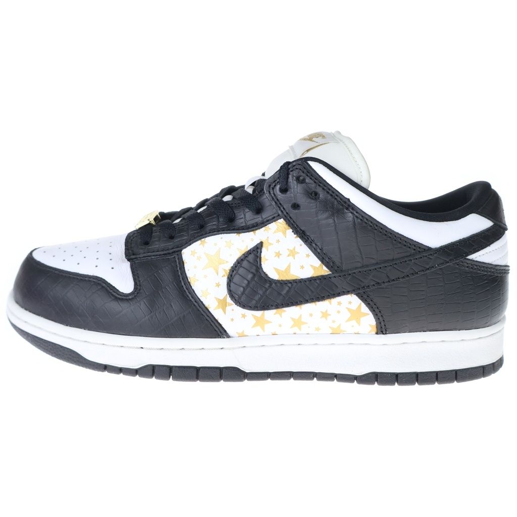 NIKE (ナイキ) ×SUPREME DUNK LOW OG GOLD STARS シュプリーム ダンク ゴールドスターズ ローカットスニーカー ホワイト/ブラック/ゴールド US11/29cm DH3228-102