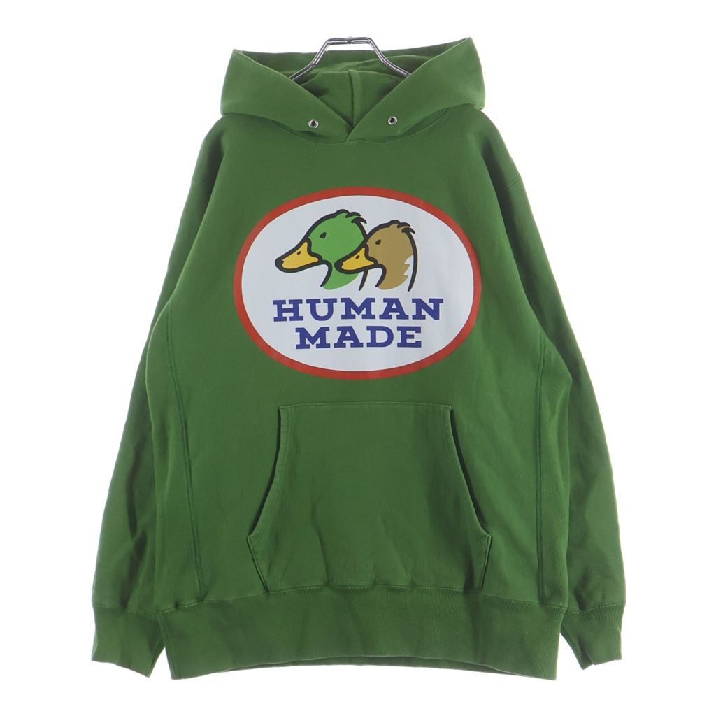 HUMAN MADE (ヒューマンメイド) 22AW ダックプリント プルオーバーパーカー グリーン