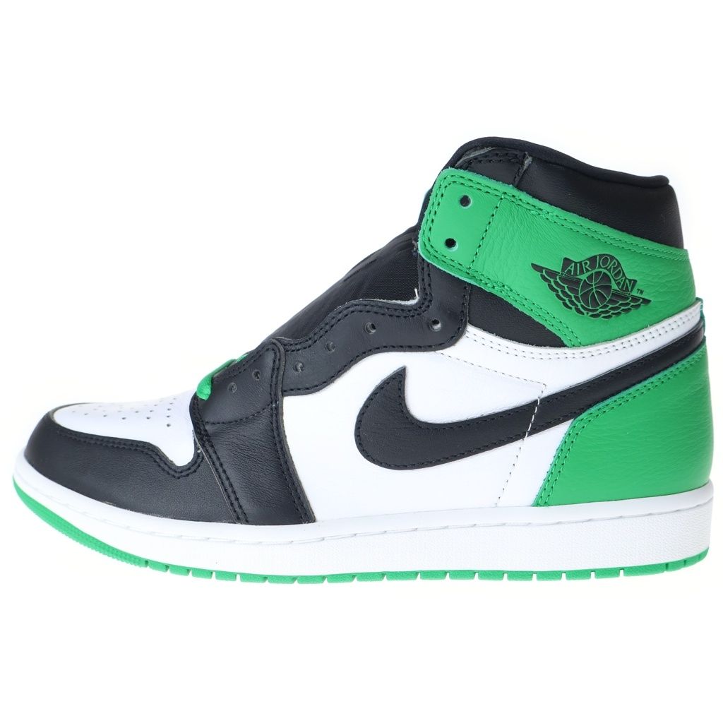 NIKE (ナイキ) AIR JORDAN 1 HI Black and Lucky Green エアジョーダン1 ラッキーグリーン ハイカットスニーカー グリーン US10.5/28.5cm DZ5485-031