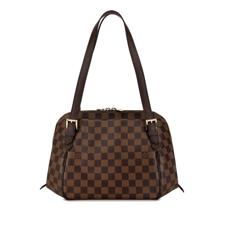 ルイ ヴィトン ダミエ ベレムMM ショルダーバッグ N51174 ブラウン PVC レザー レディース LOUIS VUITTON【228-63626】