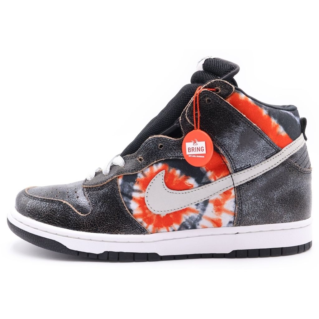 NIKE SB (ナイキエスビー) 【観賞用 2004年製】 DUNK HIGH HUF TIE-DYE ダンク ハフ タイダイ ハイカットスニーカー ブラック/レッド US9/27cm 305050-102