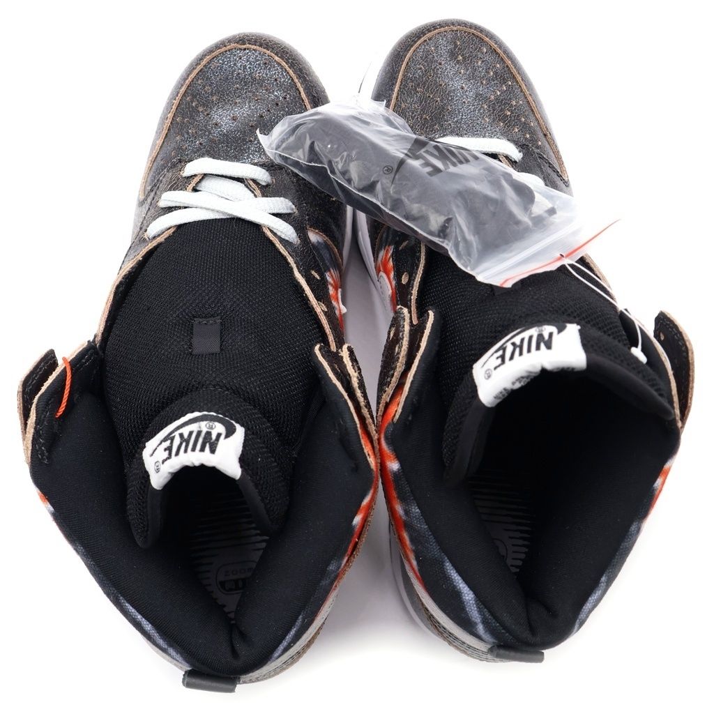 NIKE SB (ナイキエスビー) 【観賞用 2004年製】 DUNK HIGH HUF TIE-DYE ダンク ハフ タイダイ ハイカットスニーカー ブラック/レッド US9/27cm 305050-102