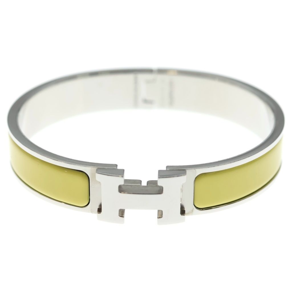 HERMES (エルメス) ■バングル クリッククラックH PM イエロー シルバー金具