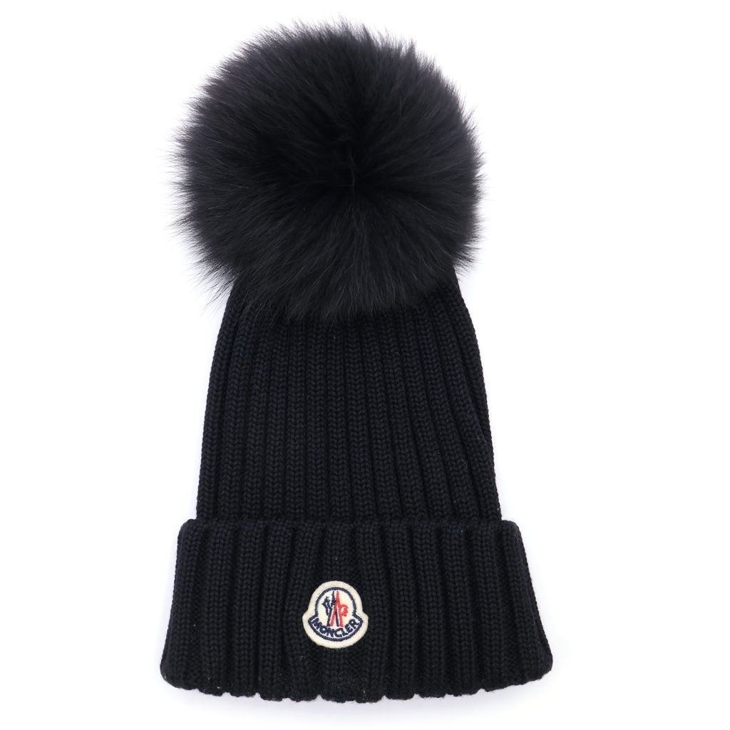 MONCLER (モンクレール) 19AW ワッペンロゴ ウール ニットキャップ