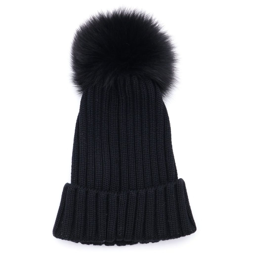 MONCLER (モンクレール) 19AW ワッペンロゴ ウール ニットキャップ