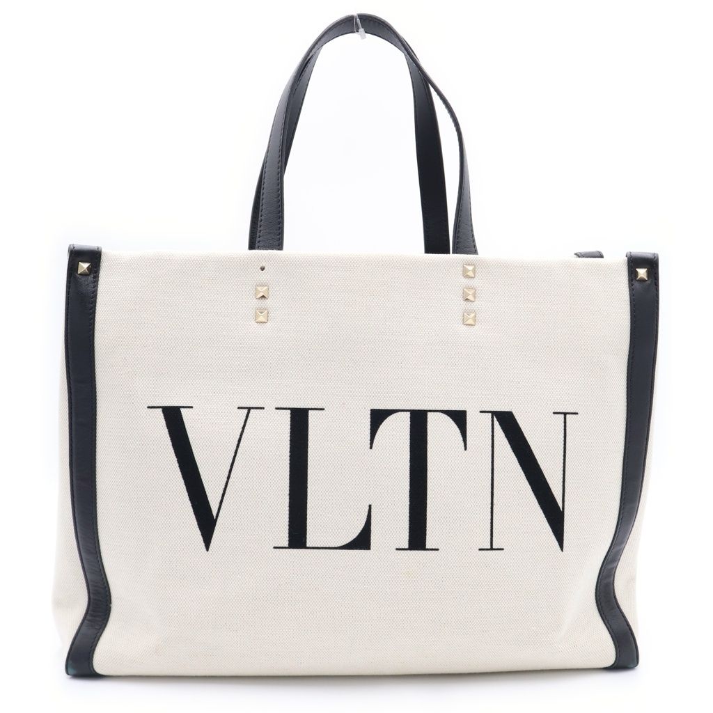 VALENTINO (ヴァレンティノ) VLTNロゴ トートバッグ ベージュ/ブラック