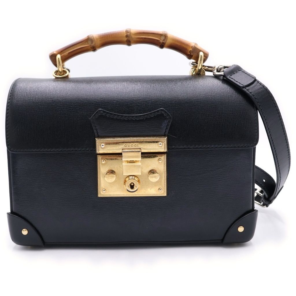 GUCCI (グッチ) PADLOCK バンブーハンドル パドルロック レザー 