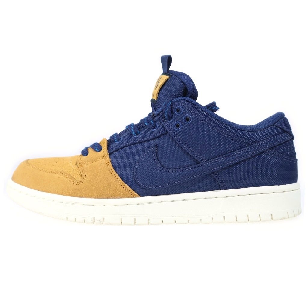NIKE SB (ナイキエスビー) DUNK LOW PRO PRM Desert Ochre and Midnight Navy ダンク デザート オークル アンド ミッドナイト ネイビー ローカットスニーカー US10/28cm DX6775-400