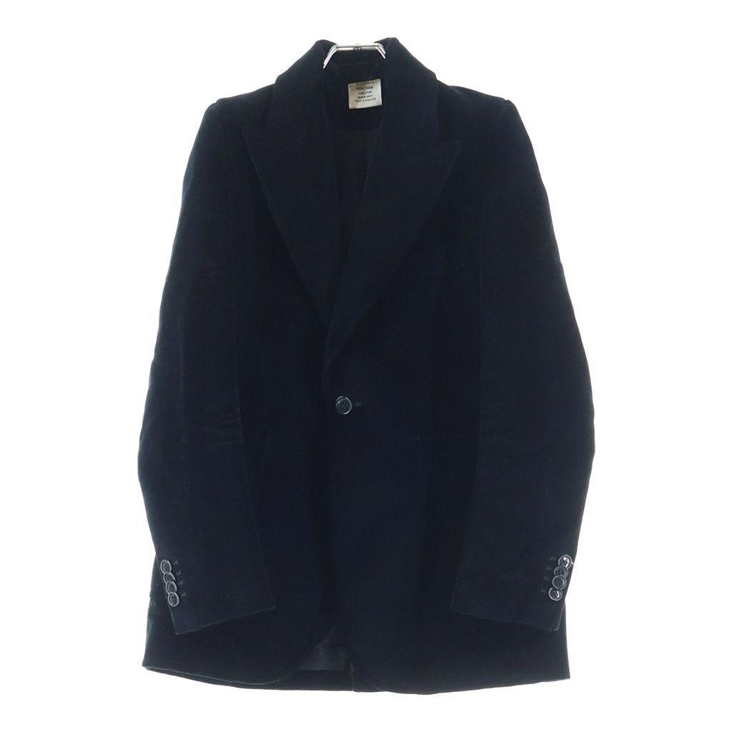 VETEMENTS (ヴェトモン) 16AW Velvet Blazer tailored jacket ヴェルデッド ブレザー テーラードジャケット ブラック WF17JA1