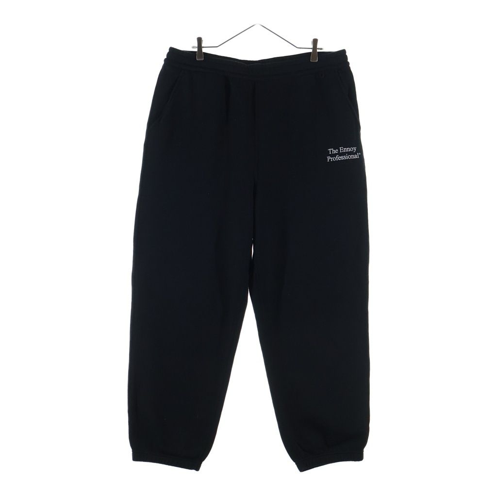 The Ennoy Professional (エンノイプロフェッショナル) 25SS SWEAT PANTS ロゴ刺繍 裏起毛スウェットパンツ ブラック SS25BRENPT01NTL 17,139円