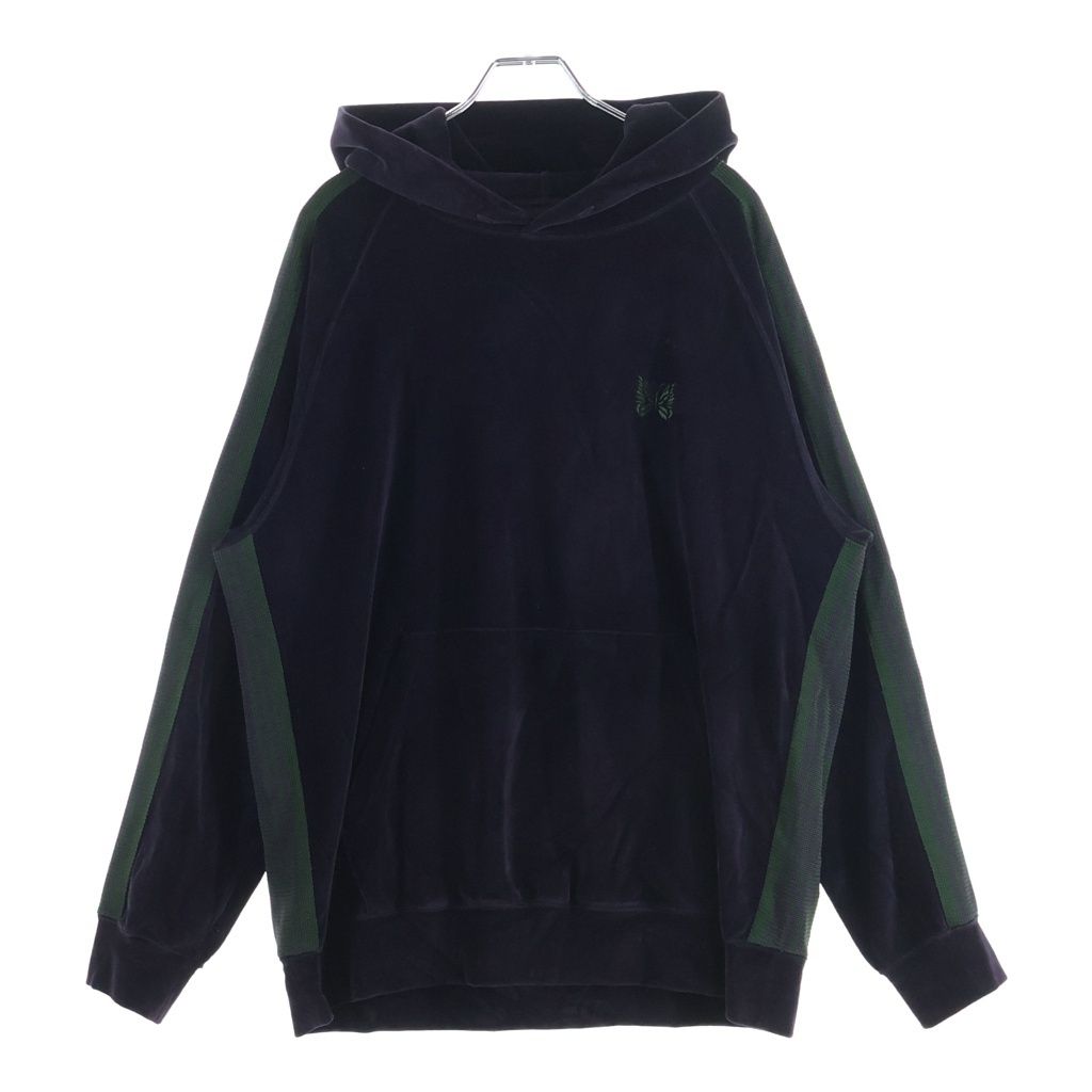 Needles (ニードルス) 21AW Track Hoody-C/Pe Velour ベロア トラック プルオーバーフーディー パーカー パープル J0228