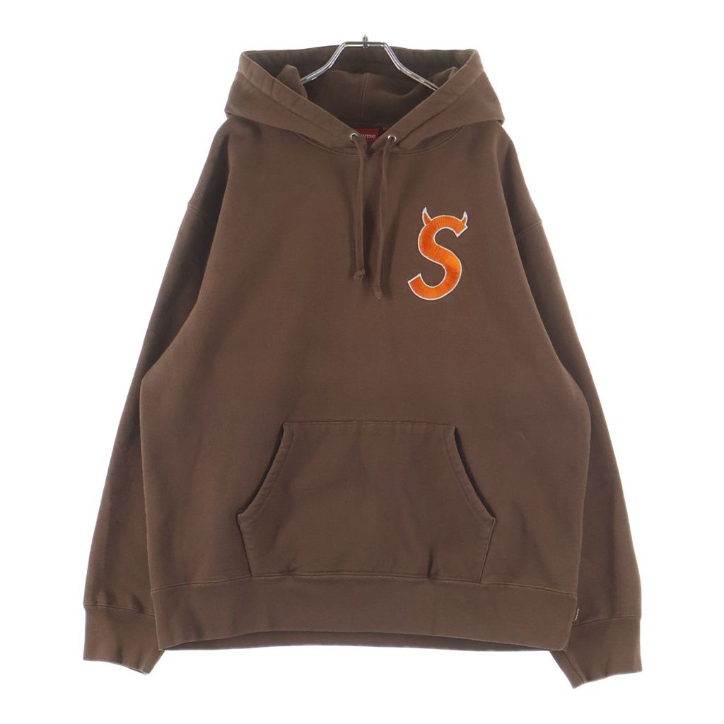 SUPREME (シュプリーム) 22AW S Logo Hooded Sweatshirt Sツノロゴ プルオーバースウェットパーカー フーディ ブラウン