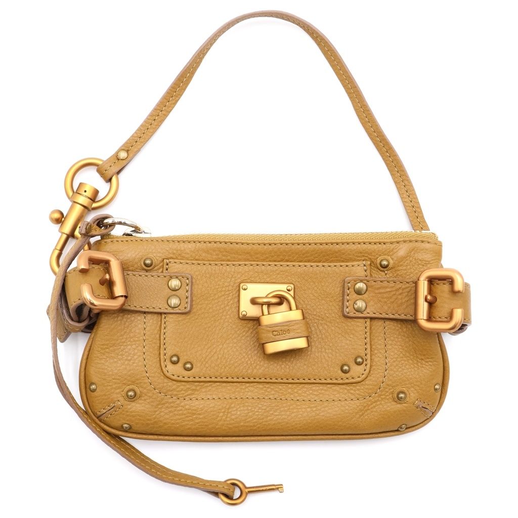 Chloe (クロエ) パディントン ミニ ショルダーバッグ ブラウン レザー ゴールド金具