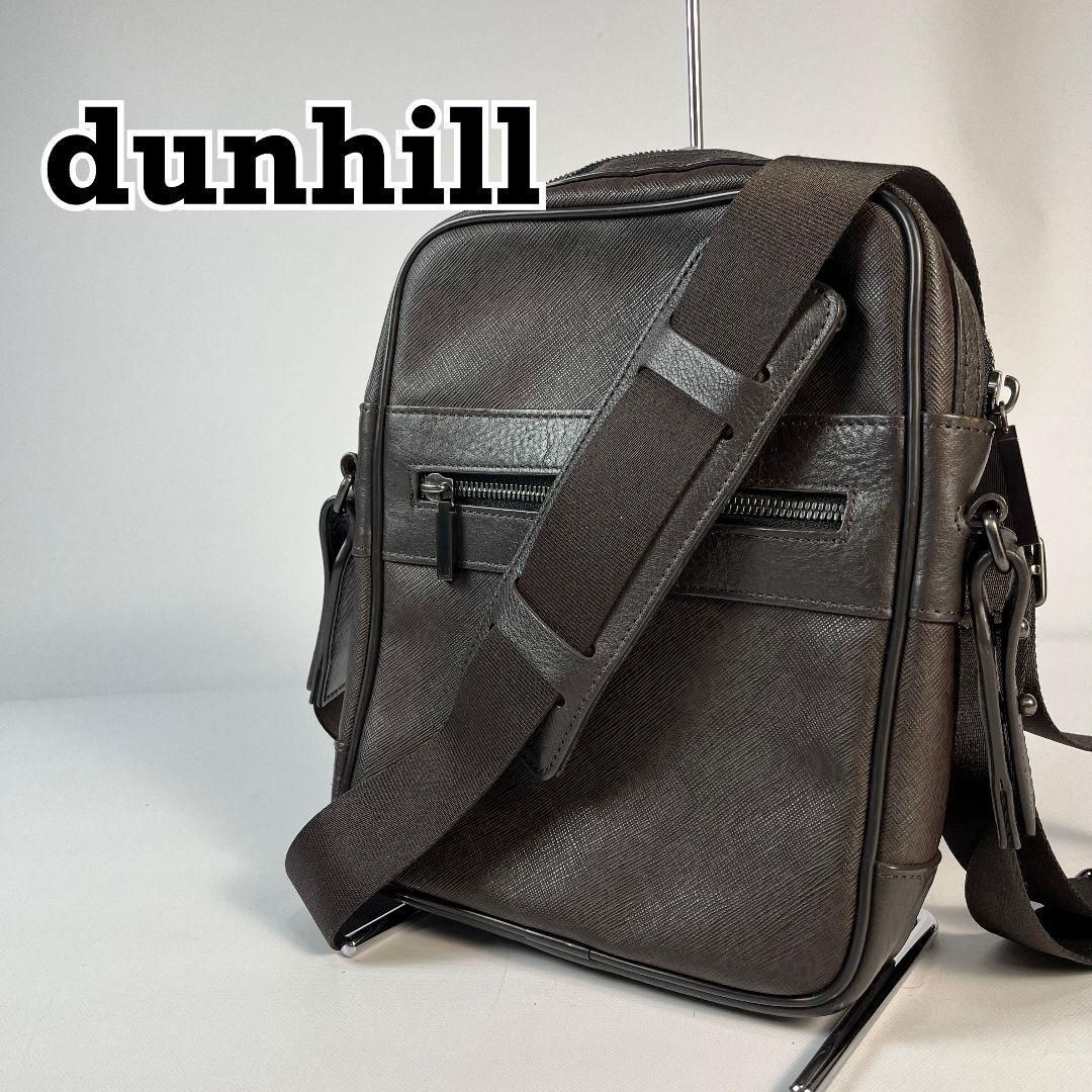 dunhill　ショルダーバッグ　レザー　ブラウン　ADロゴ　PVC レザー 9,086円
